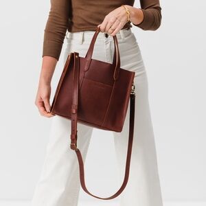Portland Leather Goods Lola Crossbody + Canvas Organizer